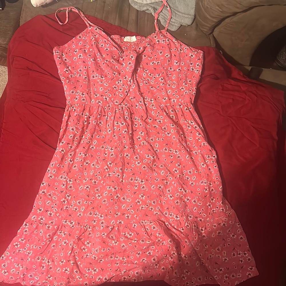 Floral pink dress